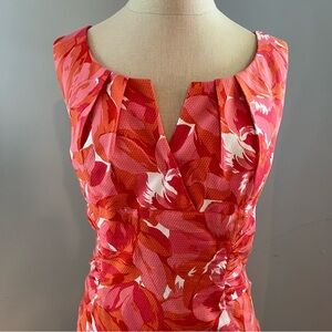 Tangerine Floral Dress
